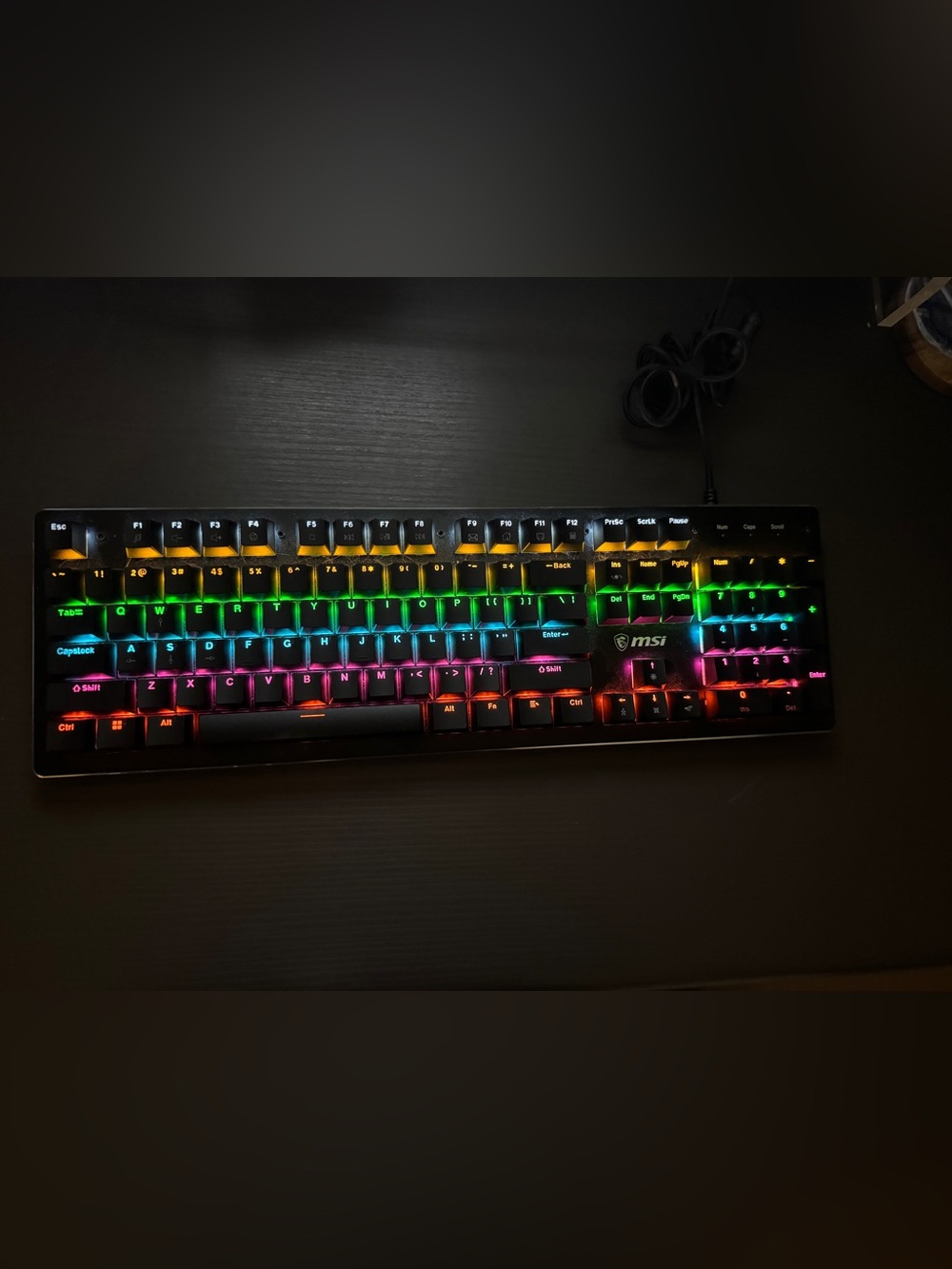 MSI Gaming Keyboard Wired S11-04US20T-LAX Black Clicky Keys